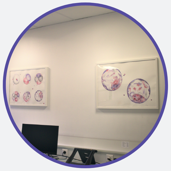 When art meets IVF: ImVitro’s walls get decorated with Sara’s work!